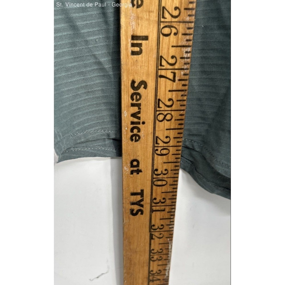 Men's Long Sleeve Button-Down Shirt - Slate Green - Picture 10 of 10